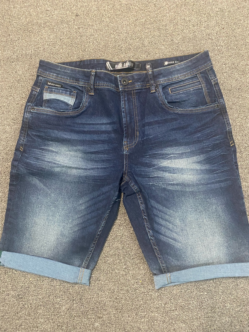 Nick Danger Men's Dark Blue Denim Jean Shorts